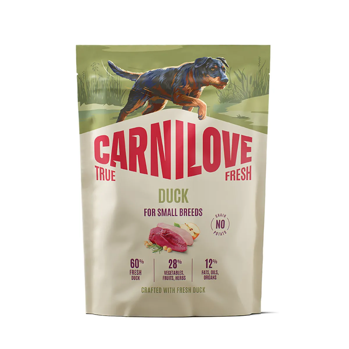 Carnilove Koiran Kuivaruoka|Viljaton Koiranruoka*True Fresh Dog Adult Small Breed Duck