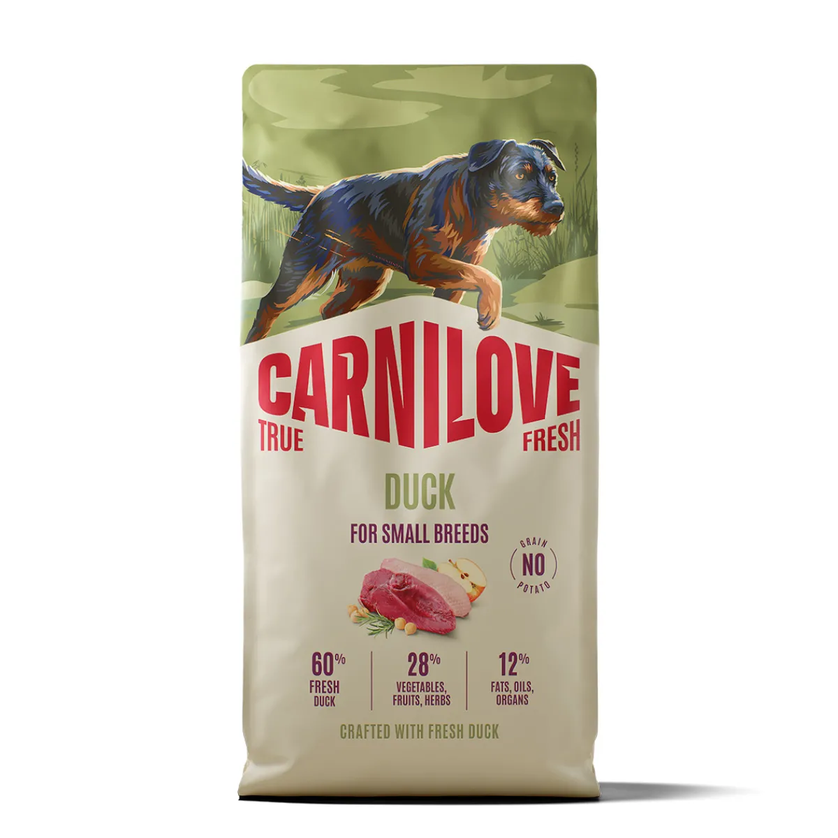 Carnilove Koiran Kuivaruoka|Viljaton Koiranruoka*True Fresh Dog Adult Small Breed Duck