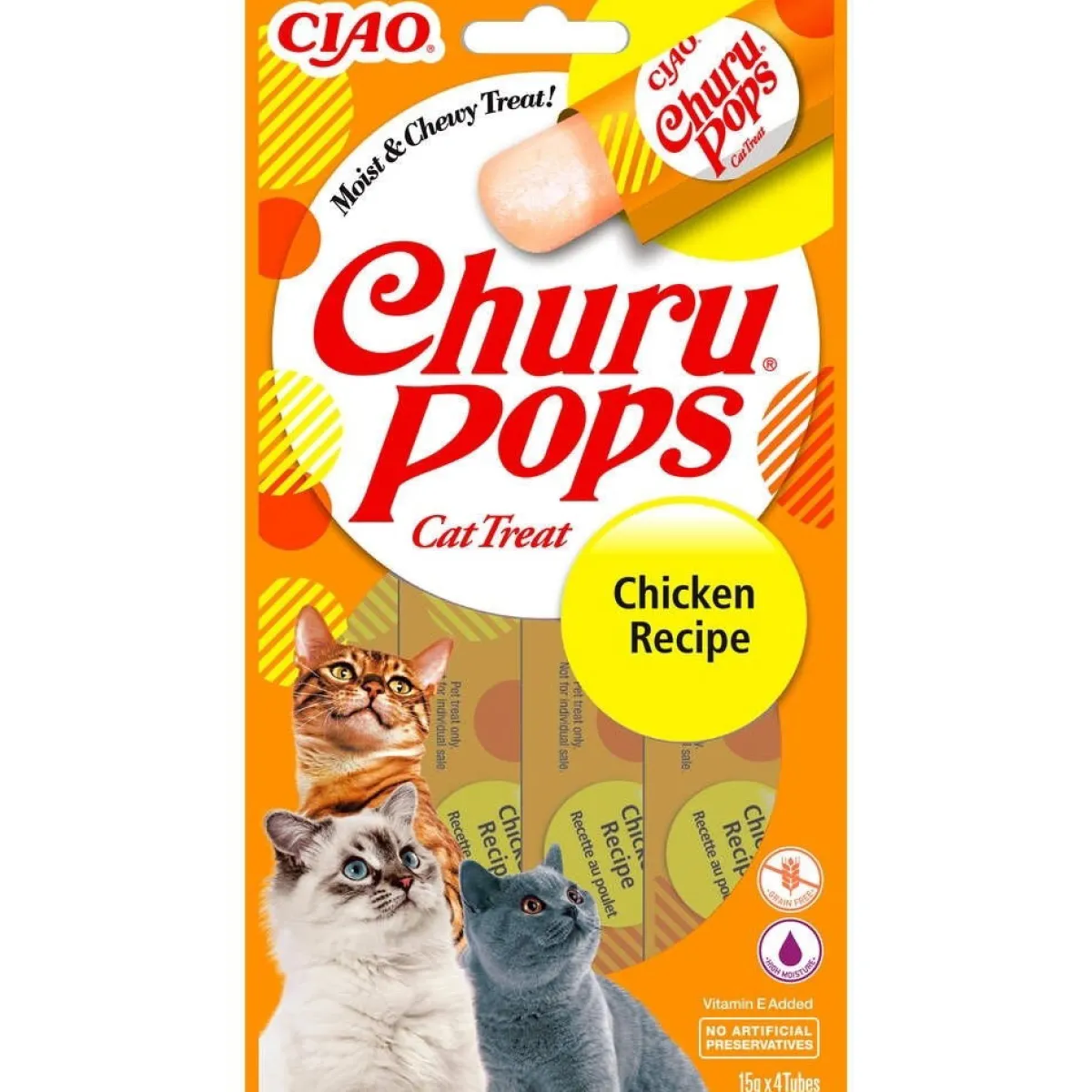 Churu Nestemäiset Kissanherkut|Ruokalisukkeet*Cat Pops kana-tonnikala