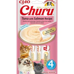 Churu Nestemäiset Kissanherkut|Ruokalisukkeet*Creamy Pyree tonnikala-lohi