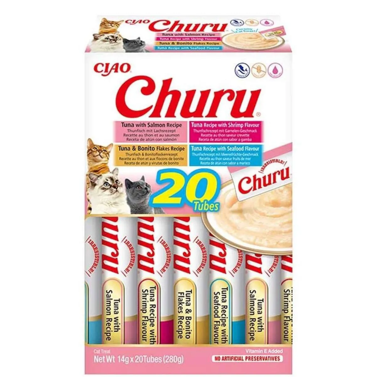 Churu Nestemäiset Kissanherkut|Ruokalisukkeet*Creamy tonnikalamix 20 kpl