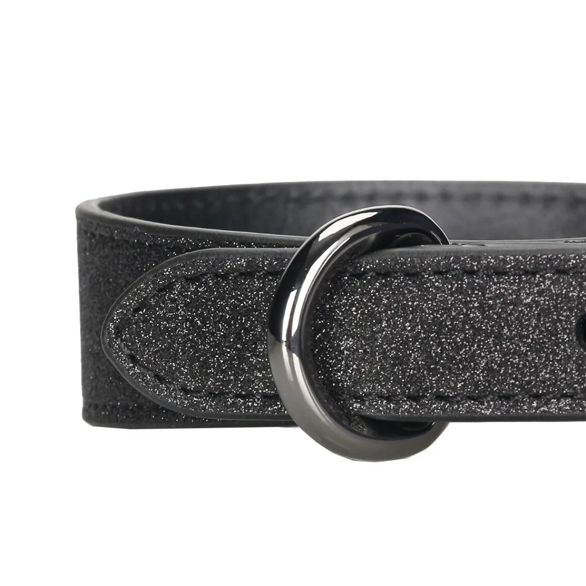 Collar of Sweden Koiran Pannat*kapea solkipanta, musta glitter