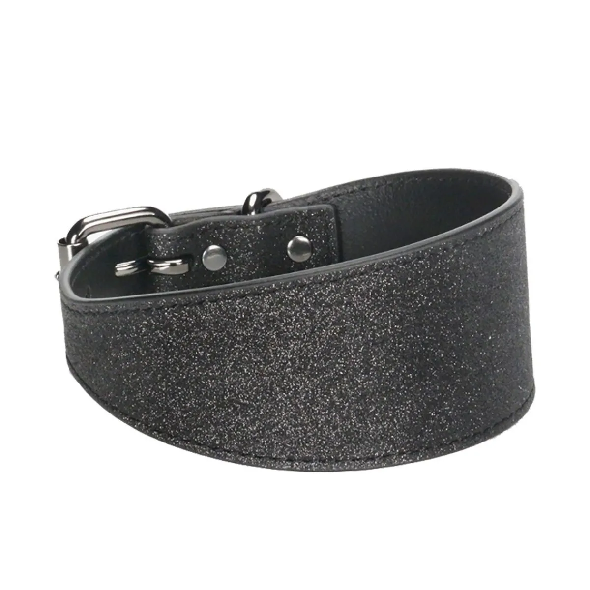 Collar of Sweden Koiran Pannat*leveä solkipanta, musta glitter