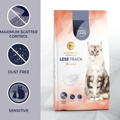 Compact Care Paakkuuntuva Kissanhiekka|Hajustamaton Kissanhiekka*Less Track 10 kg