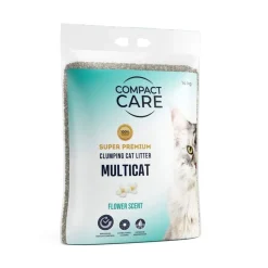 Compact Care Paakkuuntuva Kissanhiekka|Hajustettu Kissanhiekka*Multicat Flower 4 x 14kg