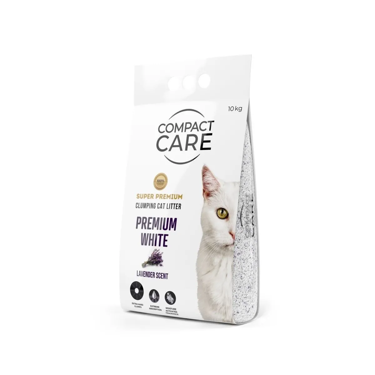 Compact Care Paakkuuntuva Kissanhiekka|Hajustettu Kissanhiekka*Premium White Lavender 10kg
