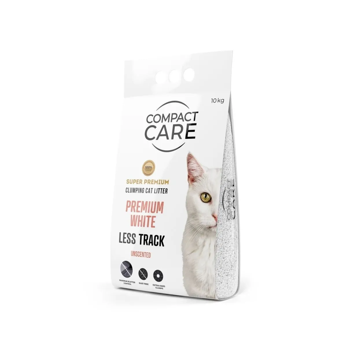 Compact Care Tarjoukset Kissoille*Premium White Less Track 4x10kg