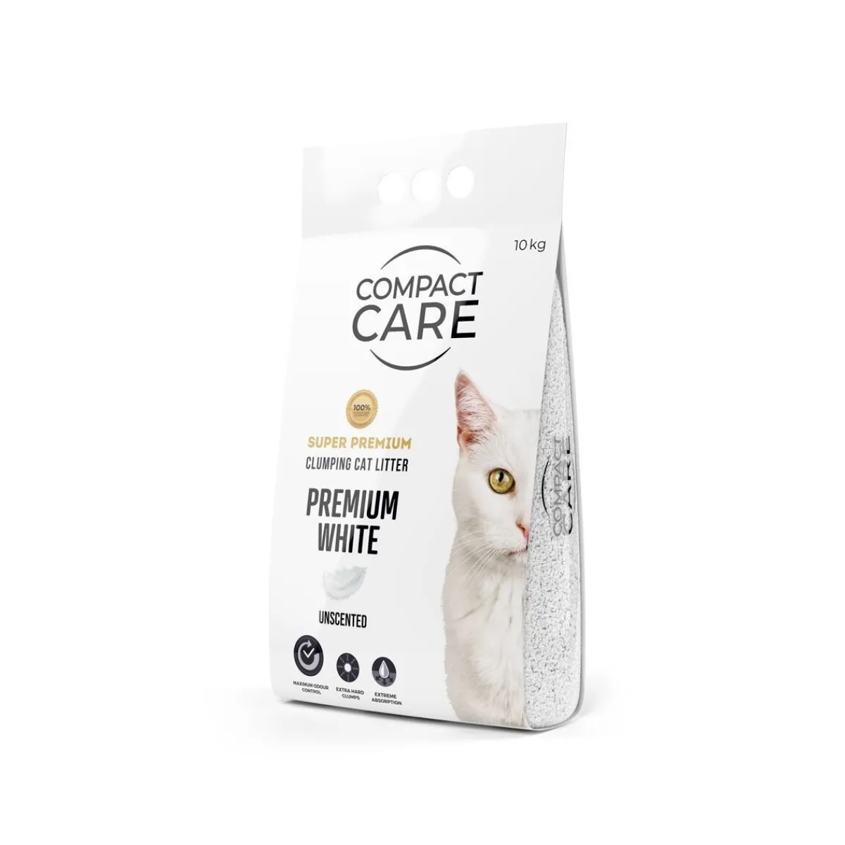 Compact Care Tarjoukset Kissoille*Premium White Unscented 4 x 10kg