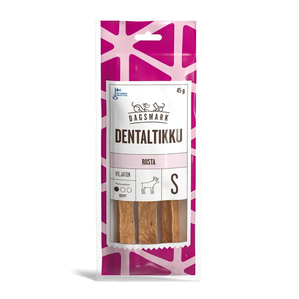 Dagsmark Kotimaiset Koiran Herkut|Puruluut*Dentaltikku Riista 45g