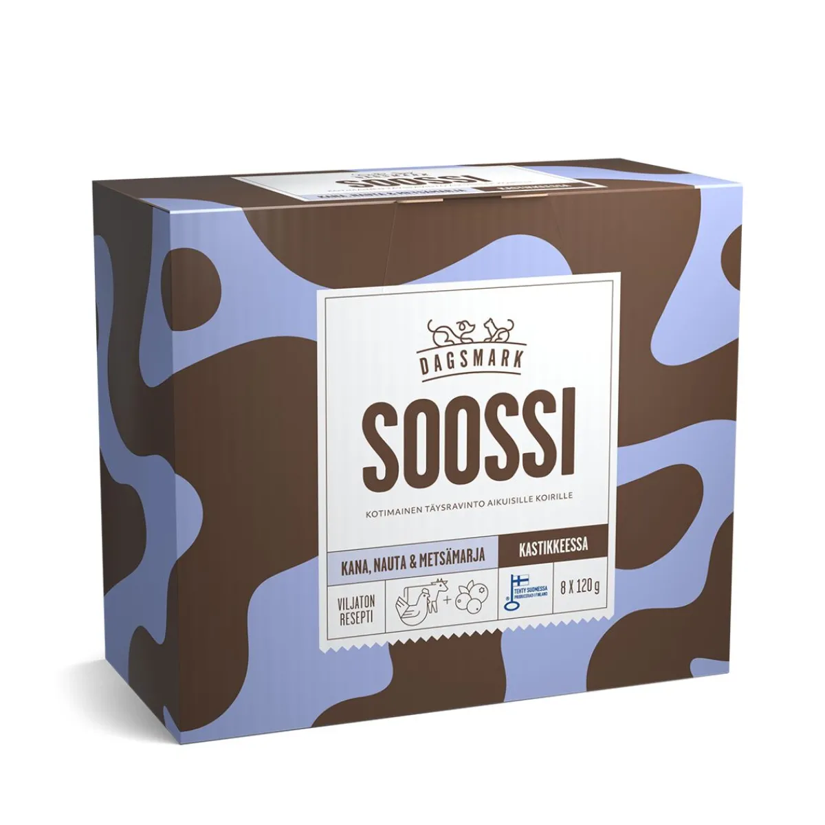 Dagsmark Koiran Märkäruoka Ja Makkarat|Uutuudet Koirille*SOOSSI kana, nauta & metsämarja 8 x 120 g