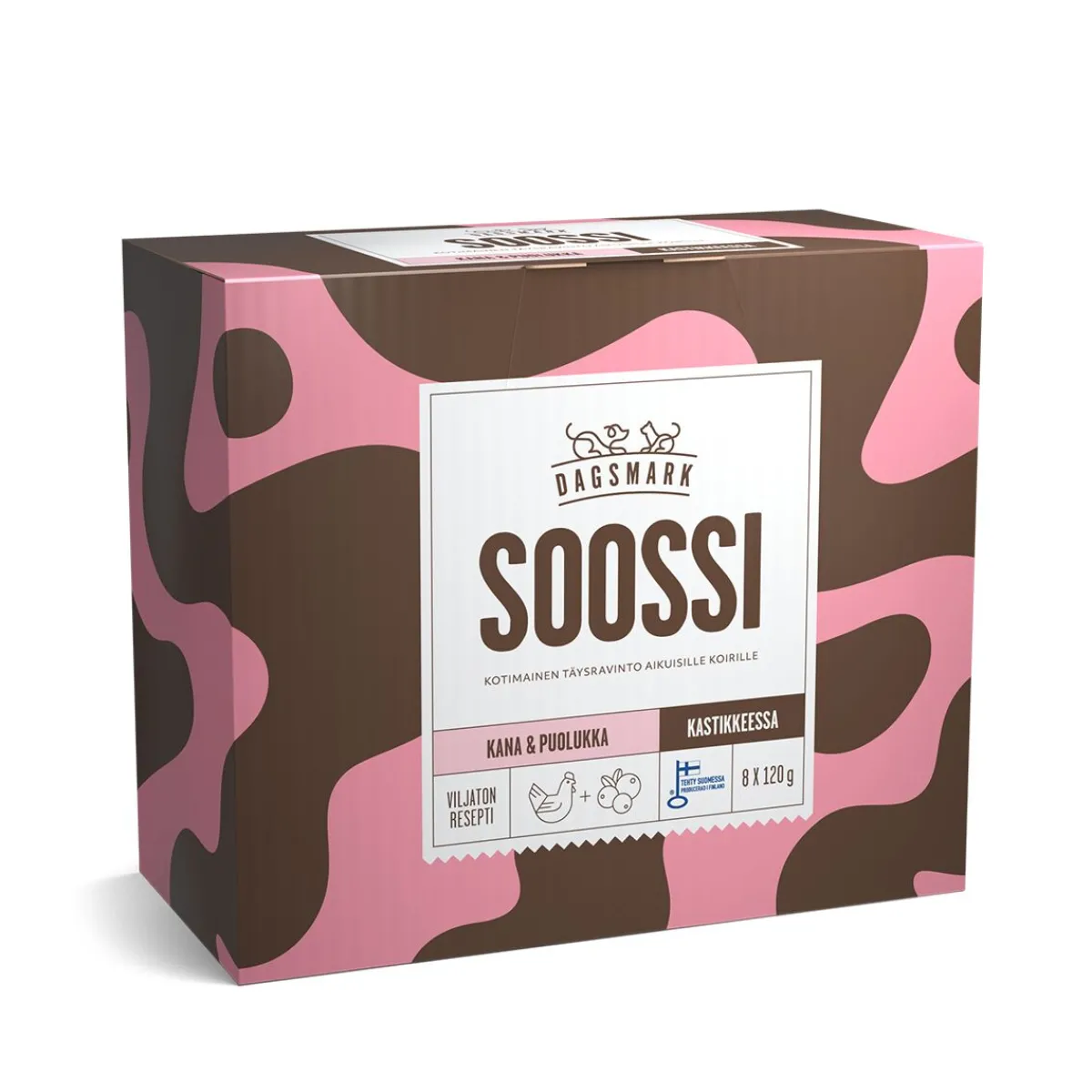 Dagsmark Koiran Märkäruoka Ja Makkarat|Uutuudet Koirille*SOOSSI kana & puolukka kastikkeessa 8 x 120 g