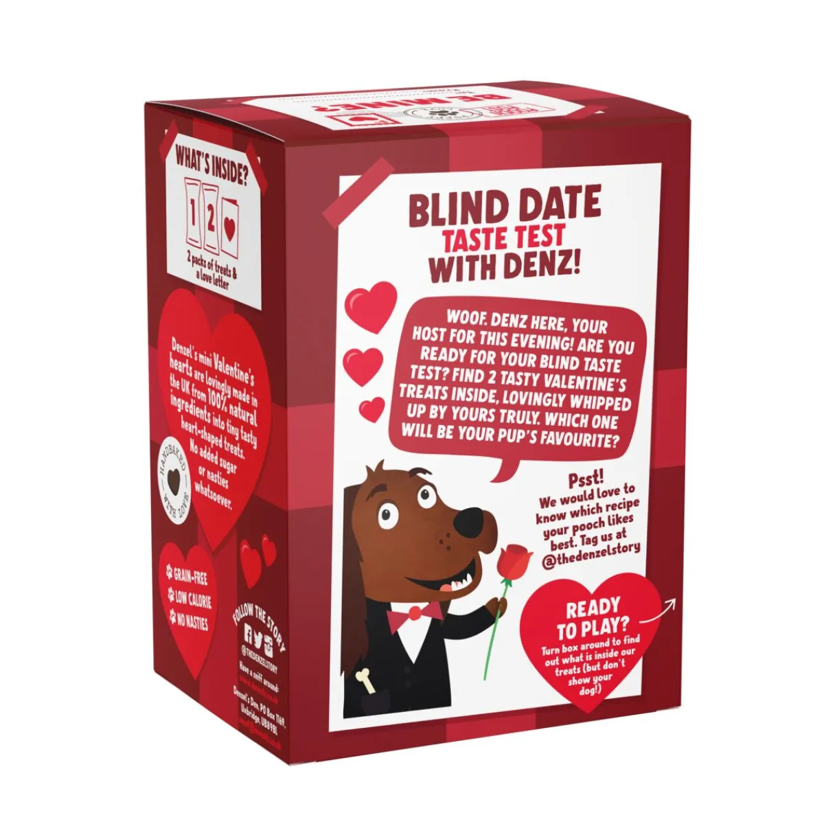 Denzel's Pikkuherkut Ja Treeninamit*Valentine's herkkuboksi koiralle 120g