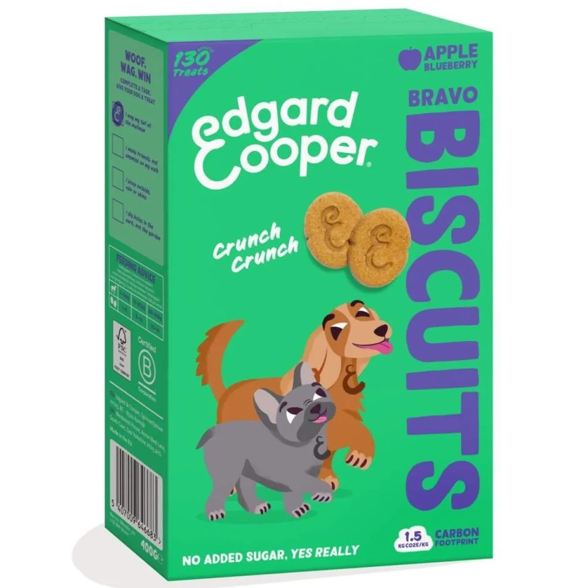 Edgard & Cooper™ Pikkuherkut Ja Treeninamit*E&C-keksiherkku koiralle, omena-mustikka 400 g