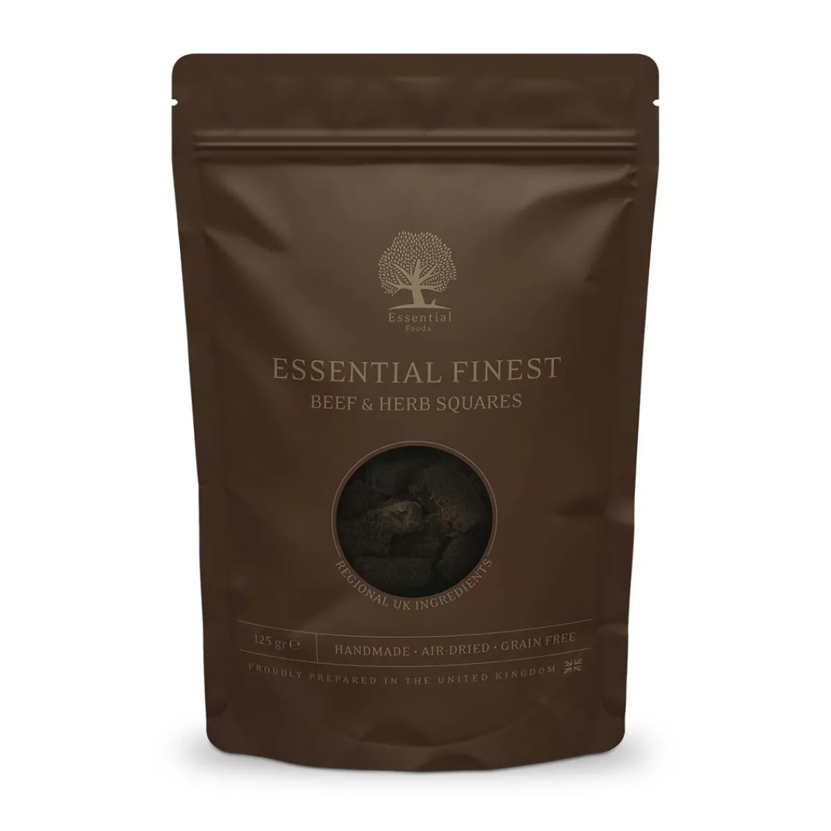 Essential Foods Pehmeät Koiran Herkut|Pikkuherkut Ja Treeninamit*ESSENTIAL Beef & Herb Squares 125 g