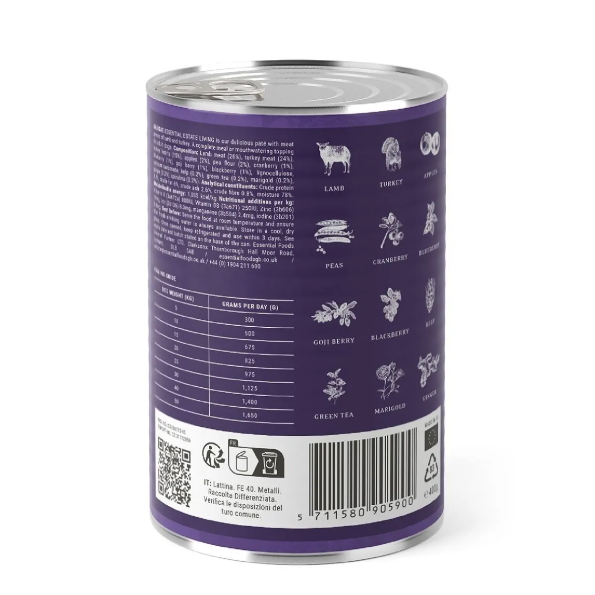 Essential Foods Koiran Märkäruoka Ja Makkarat*ESSENTIAL ESTATE LIVING PATÉ 400g