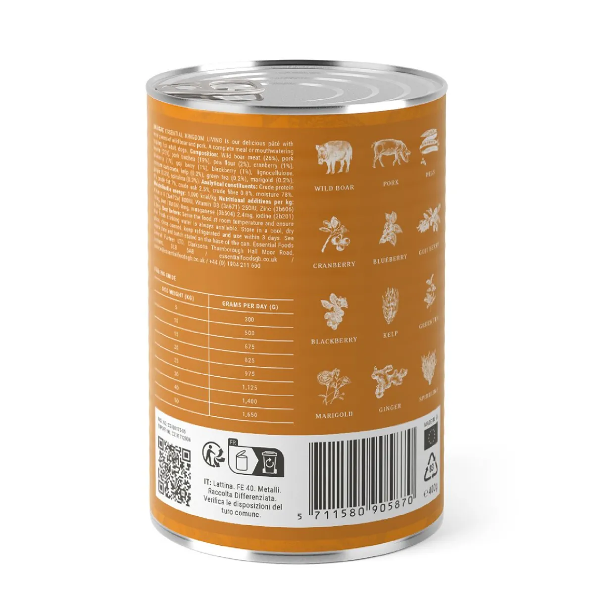 Essential Foods Viljaton Koiranruoka|Koiran Märkäruoka Ja Makkarat*ESSENTIAL KINGDOM LIVING PATÉ 400g