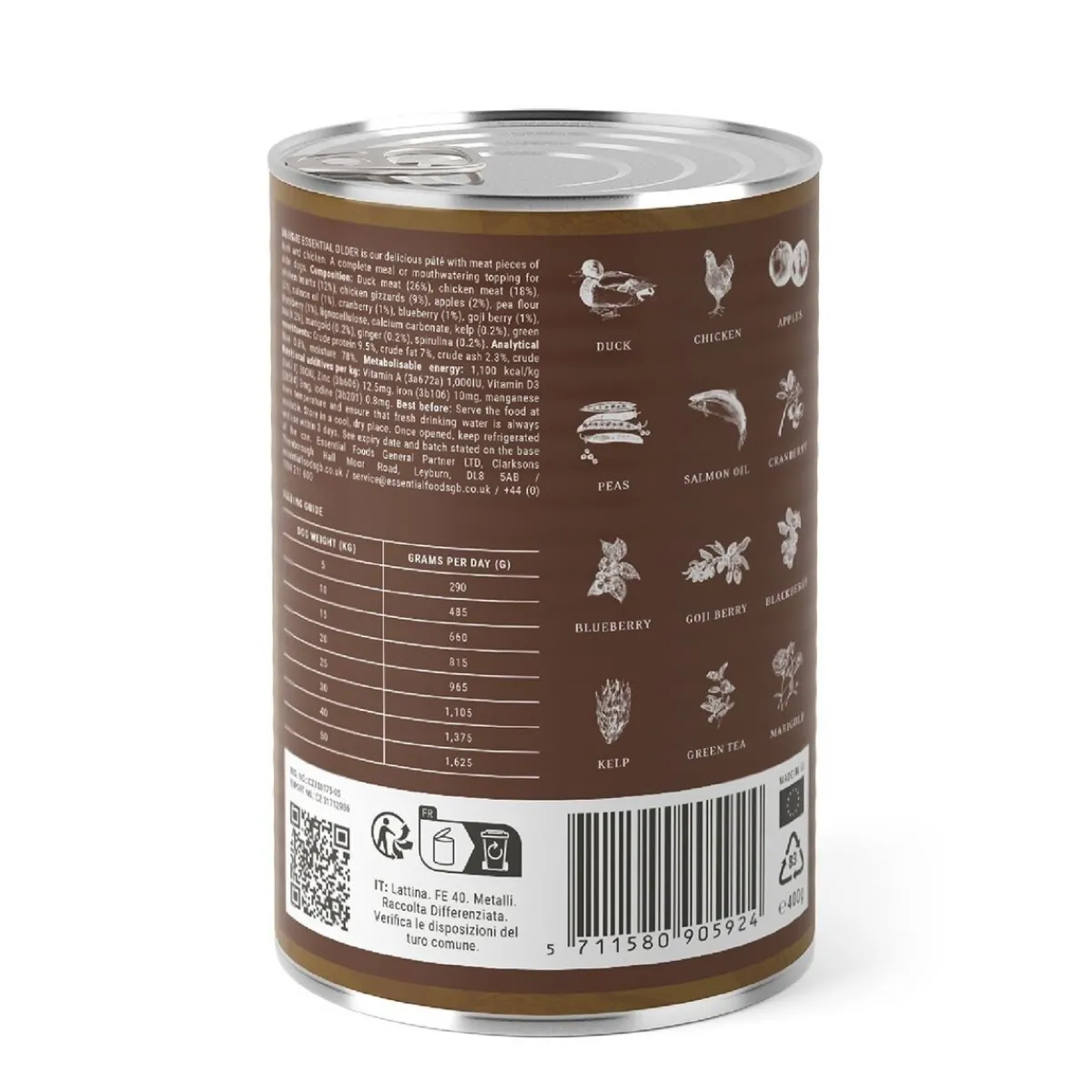 Essential Foods Koiran Märkäruoka Ja Makkarat*ESSENTIAL OLDER PATÉ 400g