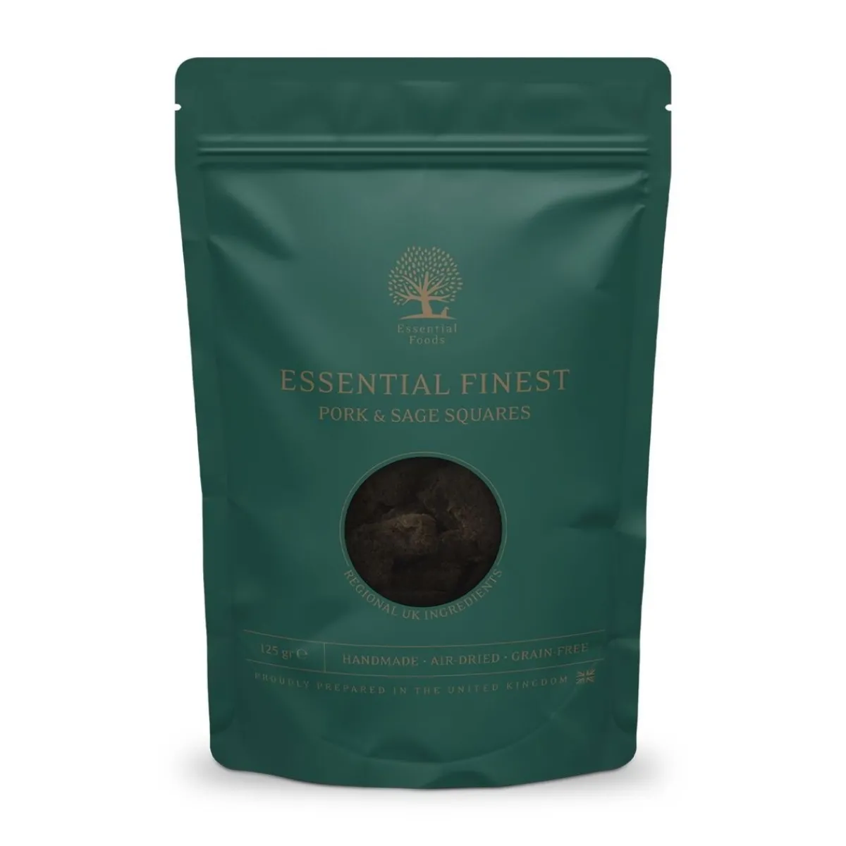 Essential Foods Pehmeät Koiran Herkut|Pikkuherkut Ja Treeninamit*ESSENTIAL Pork&Sage Squares 125g