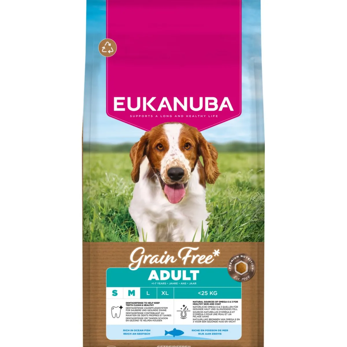 Eukanuba Koiran Kuivaruoka*Grain Free Adult Small & Medium Breed Ocean Fish