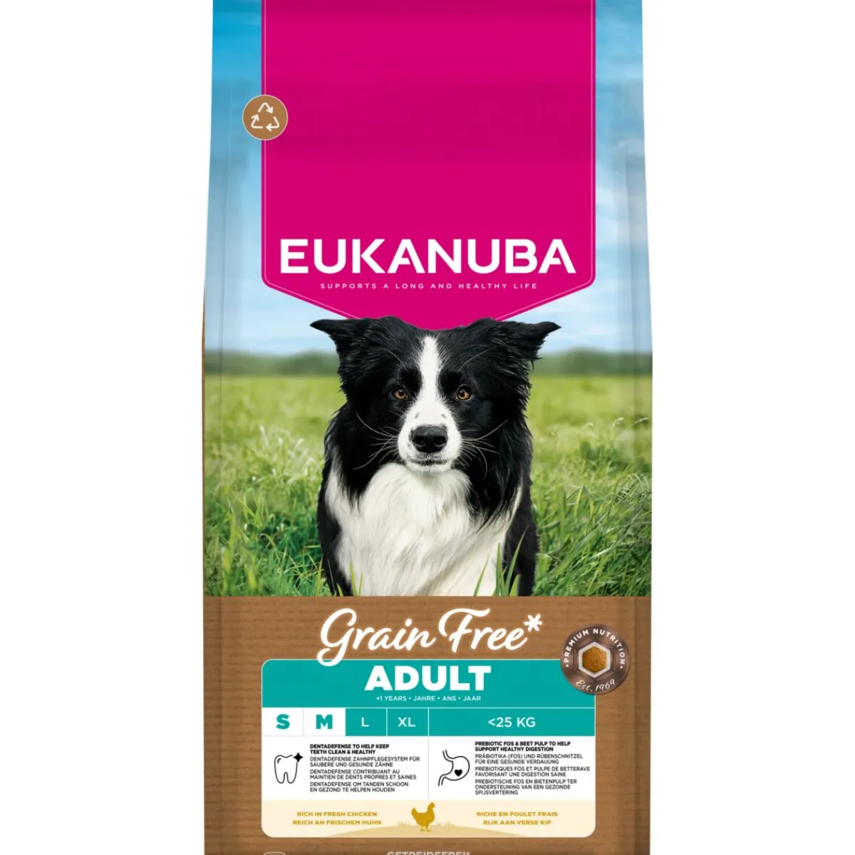 Eukanuba Koiran Kuivaruoka|Viljaton Koiranruoka*Grain Free Adult Small & Medium Breed Chicken