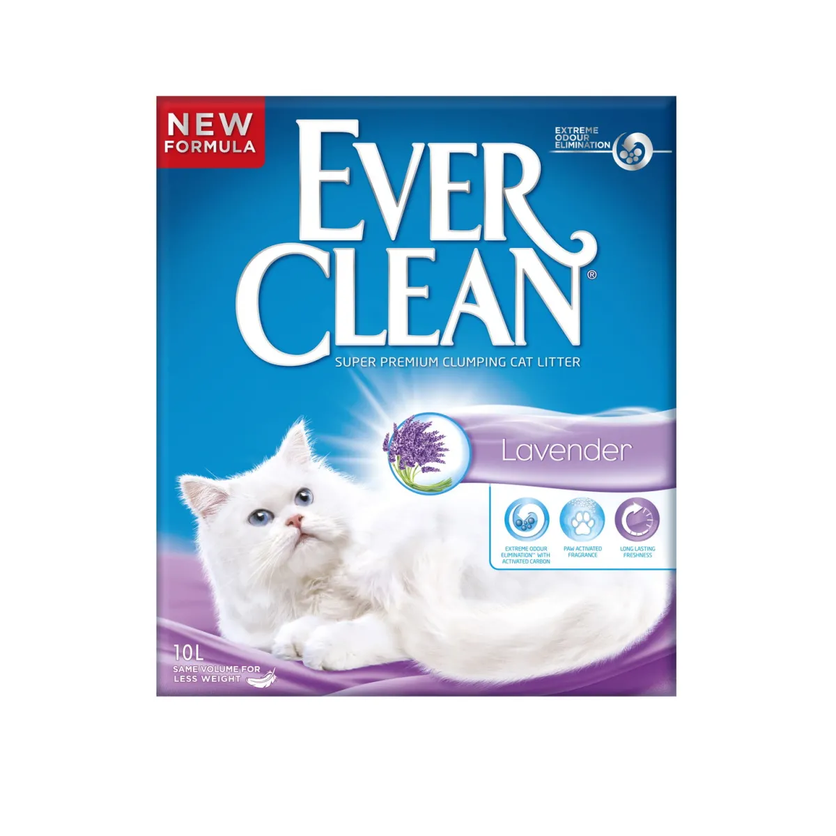 Ever Clean Paakkuuntuva Kissanhiekka|Tarjoukset Kissoille*Extra Hygiene Lavender 4 x 10L