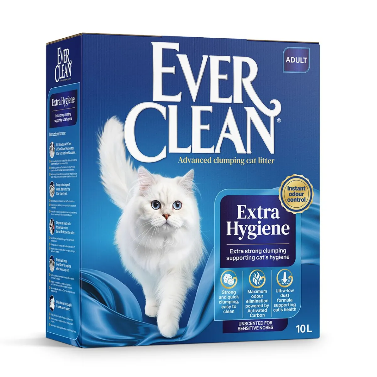Ever Clean Paakkuuntuva Kissanhiekka|Hajustamaton Kissanhiekka*Extra Hygiene Unscented
