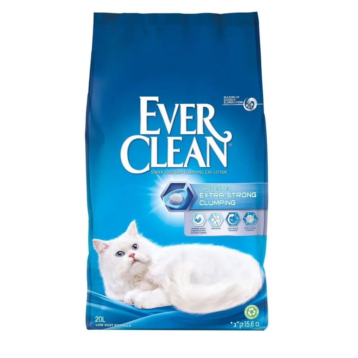 Ever Clean Paakkuuntuva Kissanhiekka|Hajustamaton Kissanhiekka*Extra Hygiene Unscented