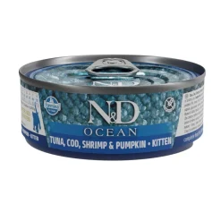 Farmina Kissan Märkäruoka|Kissanpennun Ruoka*N&D Cat Ocean Tuna & Pumpkin Kitten 70 g