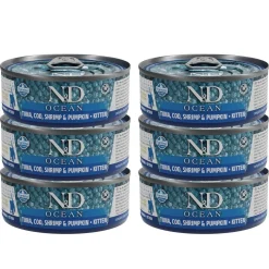Farmina Kissan Märkäruoka|Kissanpennun Ruoka*N&D Cat Ocean Tuna & Pumpkin Kitten 6 x 70 g