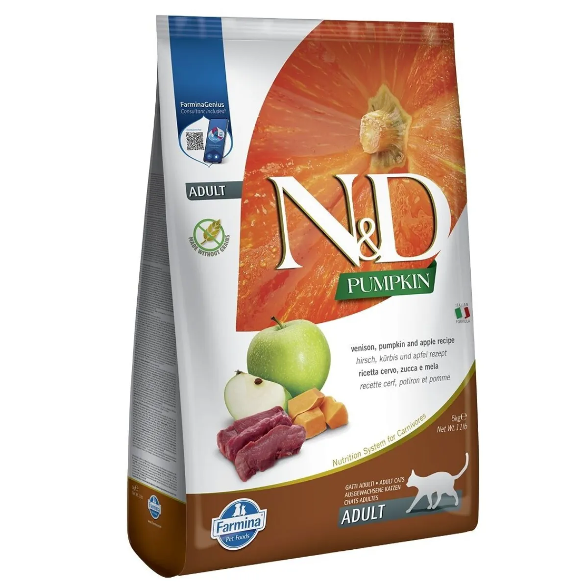 Farmina Kissan Kuivaruoka|Kissan Erikoisruoat*N&D Cat Pumpkin Venison&Apple