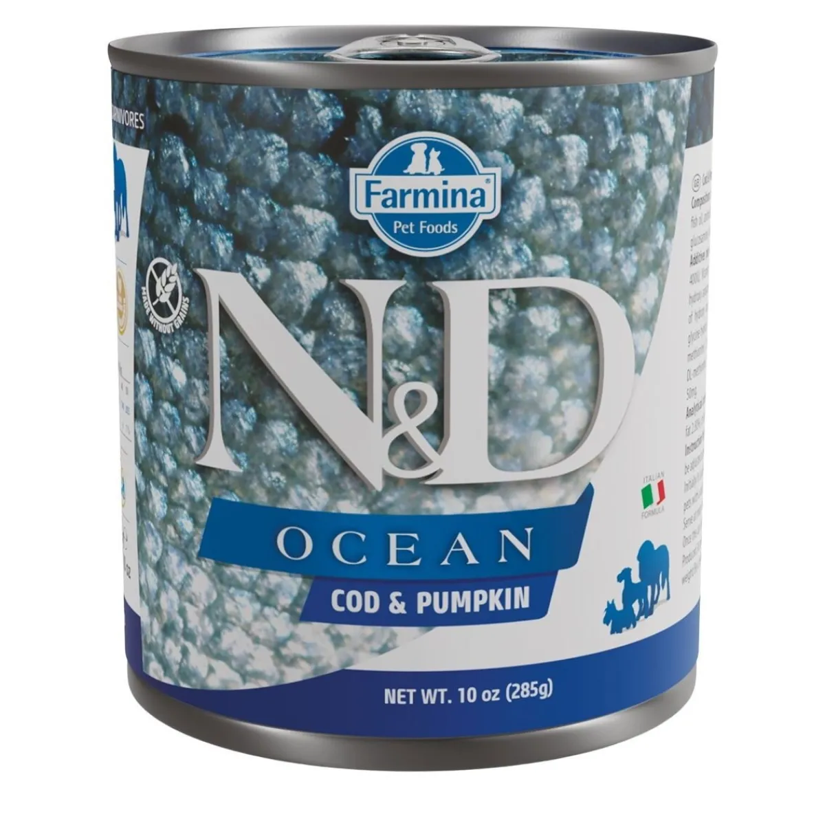 Farmina Koiran Märkäruoka Ja Makkarat*N&D Dog Ocean Cod & Pumpkin 285 g