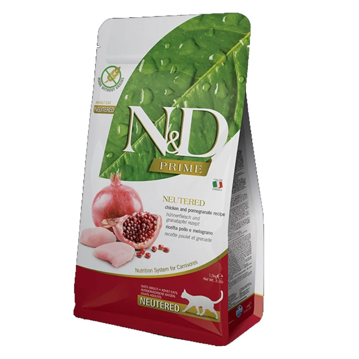 Farmina Kissan Kuivaruoka|Kissan Erikoisruoat*N&D Prime Neutered Cat Chicken & Pomegranate 1,5 kg