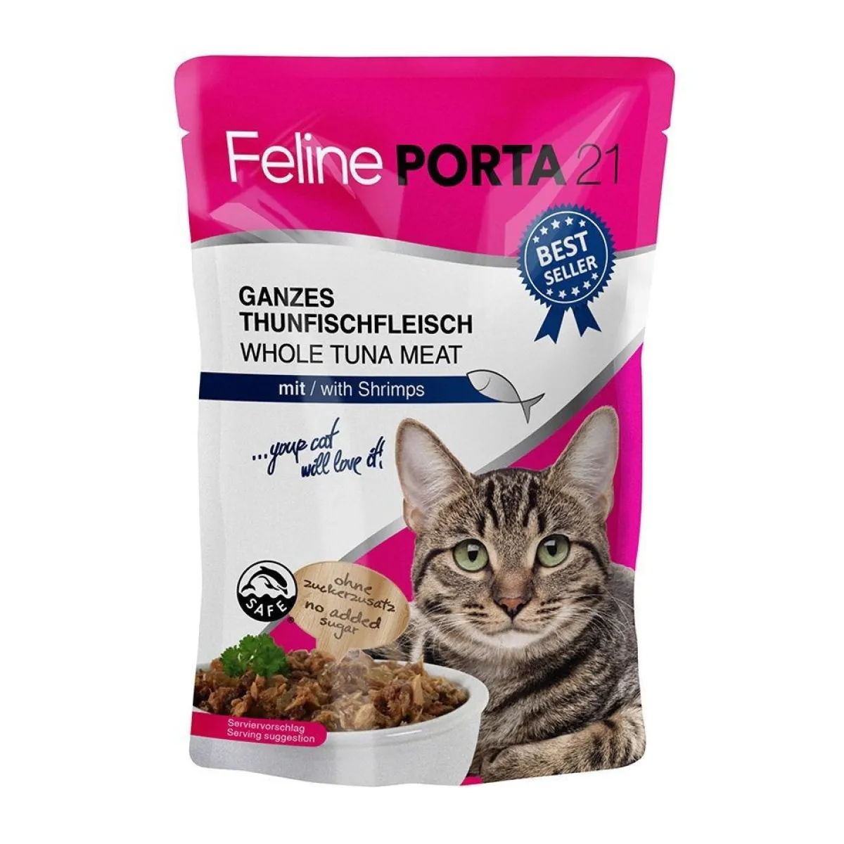 Feline Porta 21 Kissan Märkäruoka*Tonnikala & Katkarapu, 100 g