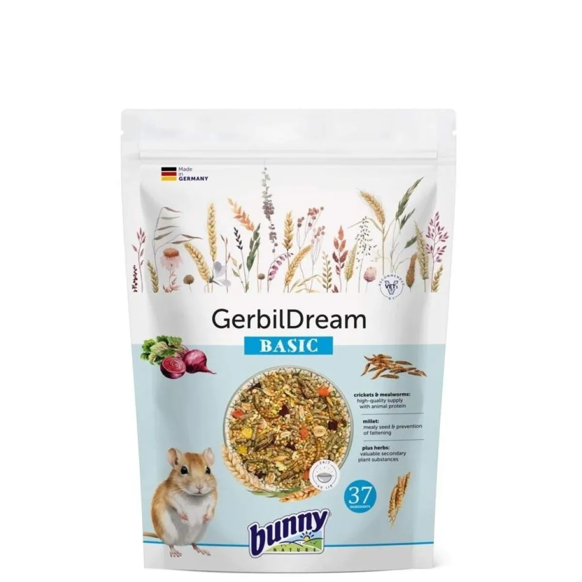 Bunny Nature Gerbiilin Ruoka|Pieneläinten Ruoka*Gerbiilien ruoka Bunny GerbilDream Basic 600g