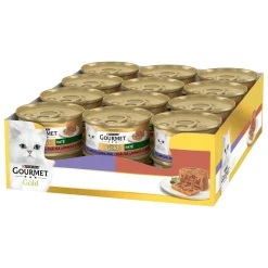 Gourmet Kissan Märkäruoka|Tarjoukset Kissoille*Gold Lammas & Ankka Patee 24x 85g