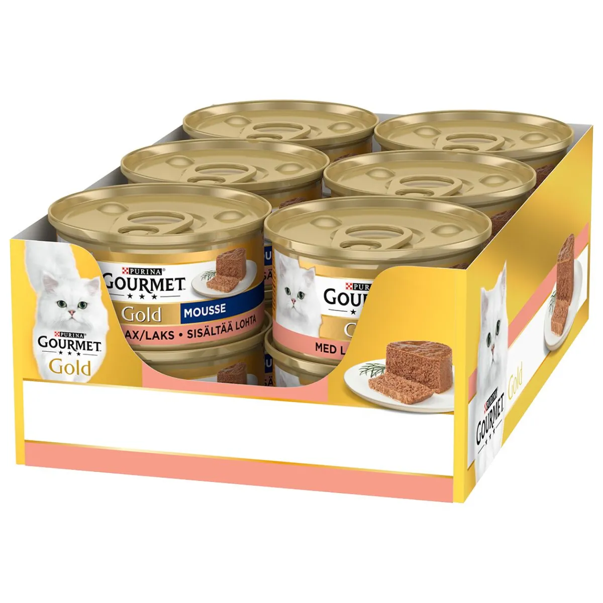 Gourmet Kissan Märkäruoka|Tarjoukset Kissoille*Gold Lohi Mousse 12x 85g