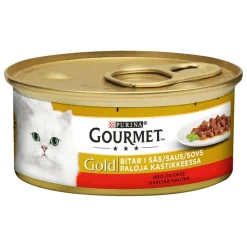 Gourmet Kissan Märkäruoka|Tarjoukset Kissoille*Gold Nauta kastikkeessa 12x 85g