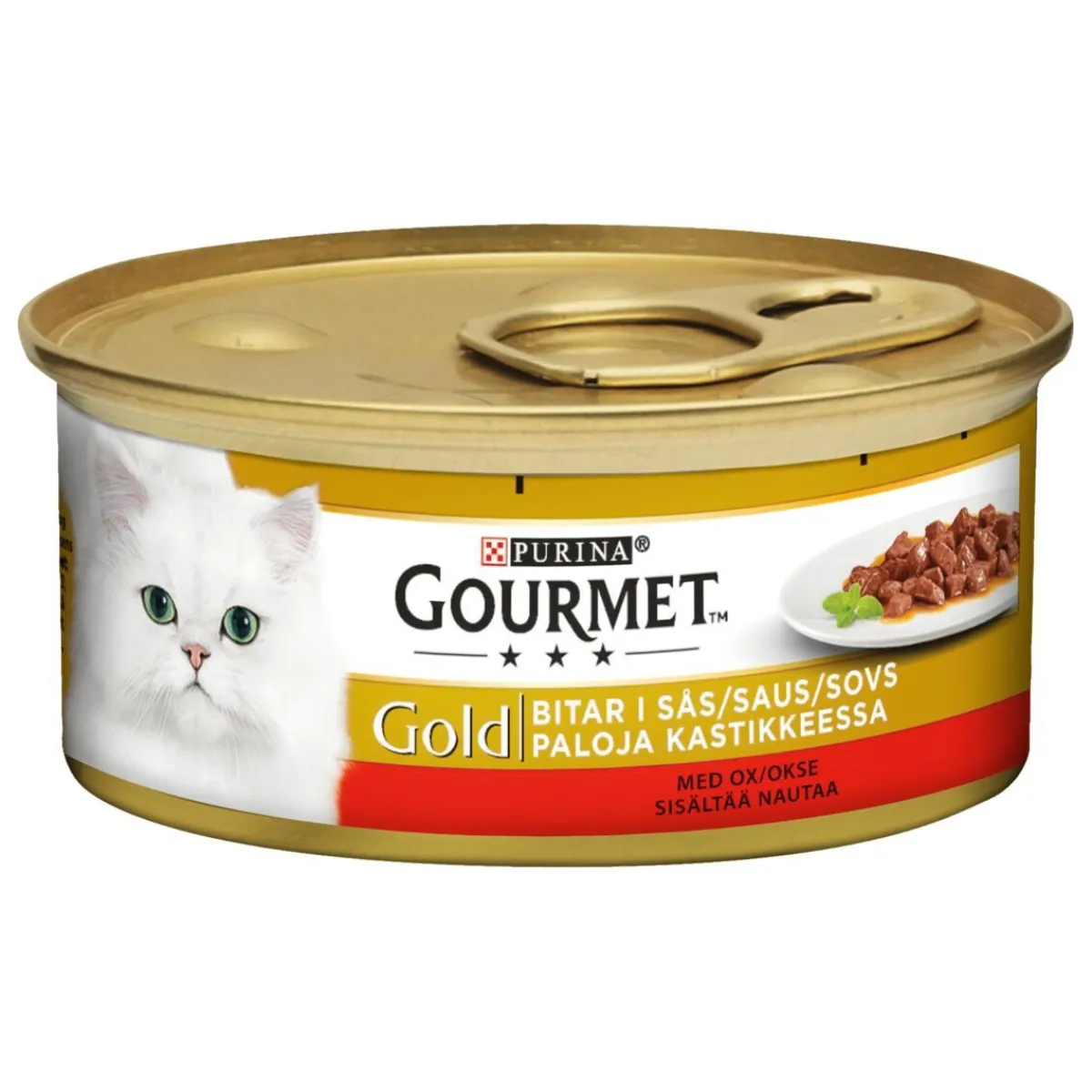 Gourmet Kissan Märkäruoka|Tarjoukset Kissoille*Gold Nauta kastikkeessa 12x 85g