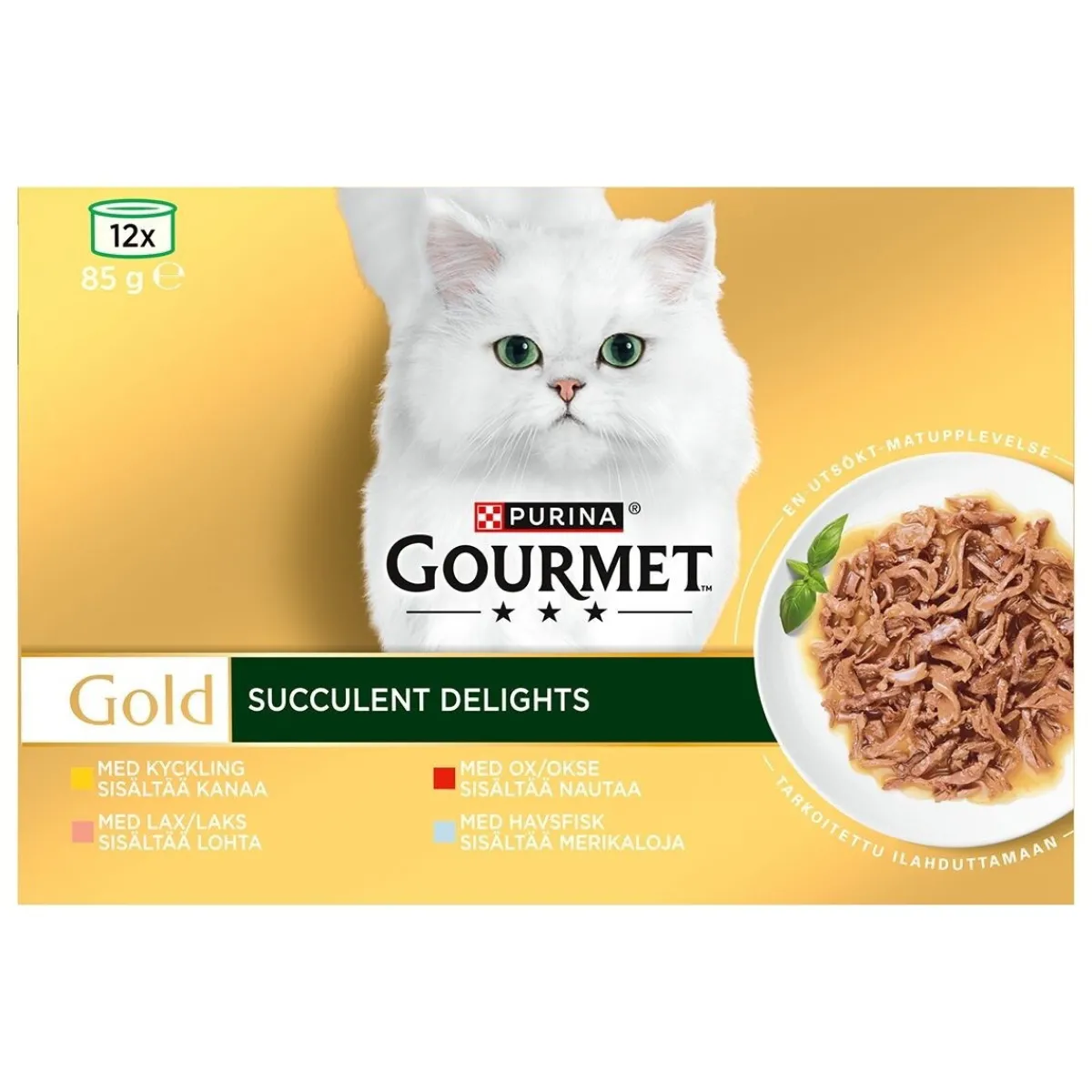 Gourmet Kissan Märkäruoka|Tarjoukset Kissoille*Gold Succulent Delights 12x85g