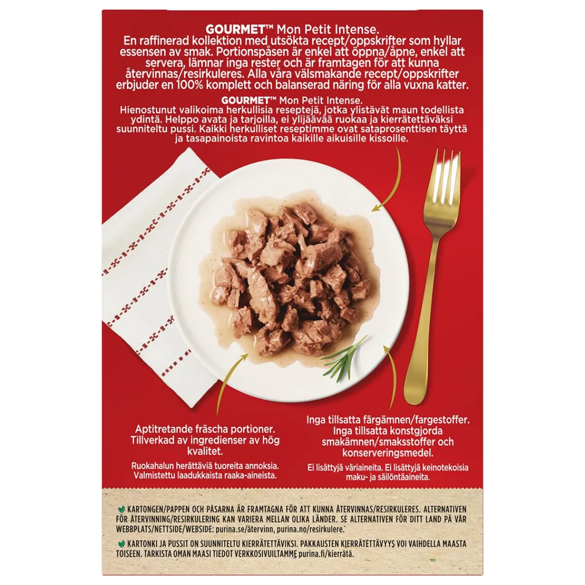 Gourmet Kissan Märkäruoka|Uutuudet Kissoille*Mon Petit Kalalajitelma 6 x 50 g