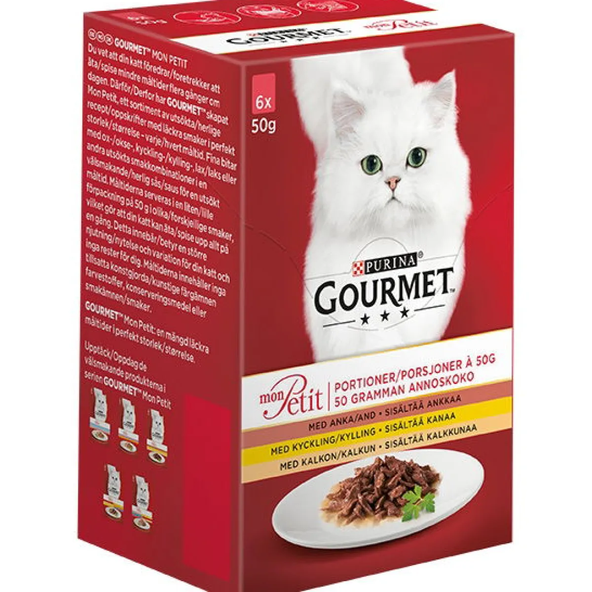 Gourmet Kissan Märkäruoka|Tarjoukset Kissoille*Mon Petit Siipikarjalajitelma 6x50g