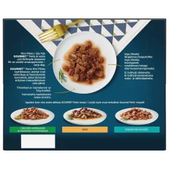 Gourmet Kissan Märkäruoka|Tarjoukset Kissoille*Perle Mini Fillets Meat&Fish Gravy 24x85g