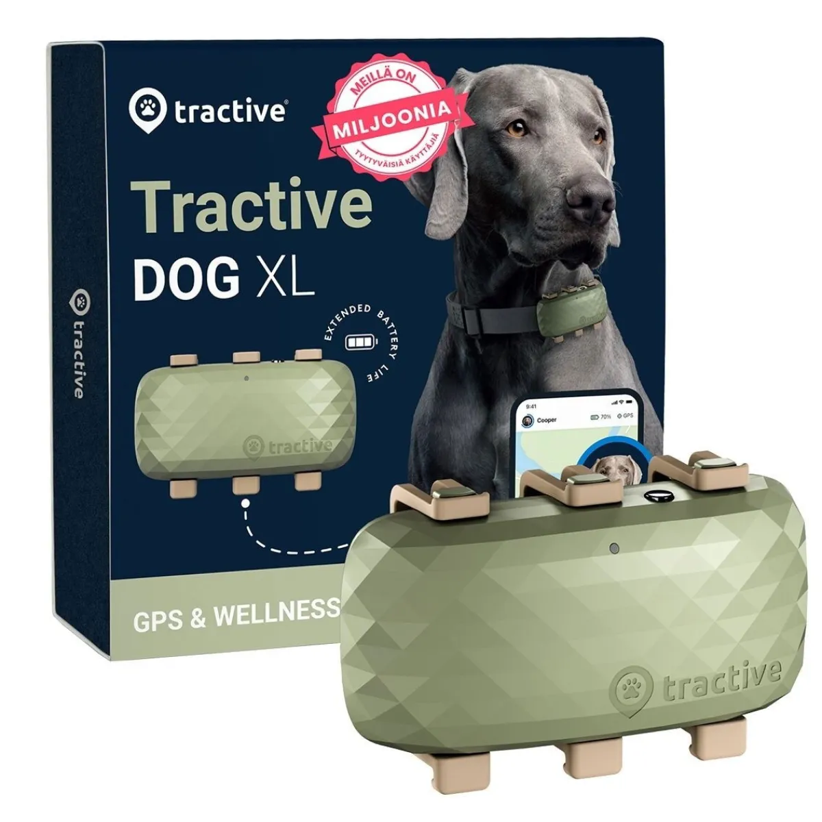 Tractive Retkeily Koiran Kanssa|Retkeily*GPS koiralle XL