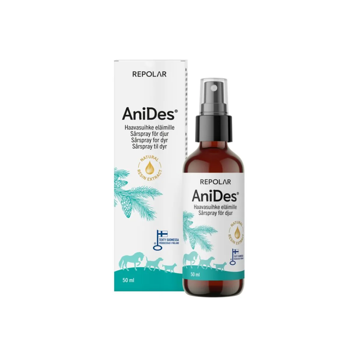 Repolar Koiran Haavanhoito Ja Ensiapu|Hoito Ja Terveys*Haavaspray koiralle AniDes 50 ml
