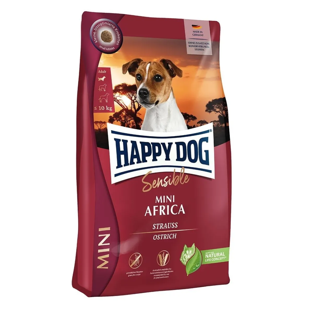 Happy Dog Koiranruoat Erityistapeisiin|Koiran Kuivaruoka*Sensible Mini Africa Grain Free 4 kg