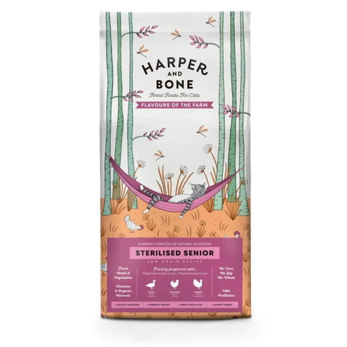 Harper and Bone Seniorikissan Ruoka|Kissan Kuivaruoka*Harper & Bone Cat Senior Sterilised Flavours Farm 5 kg