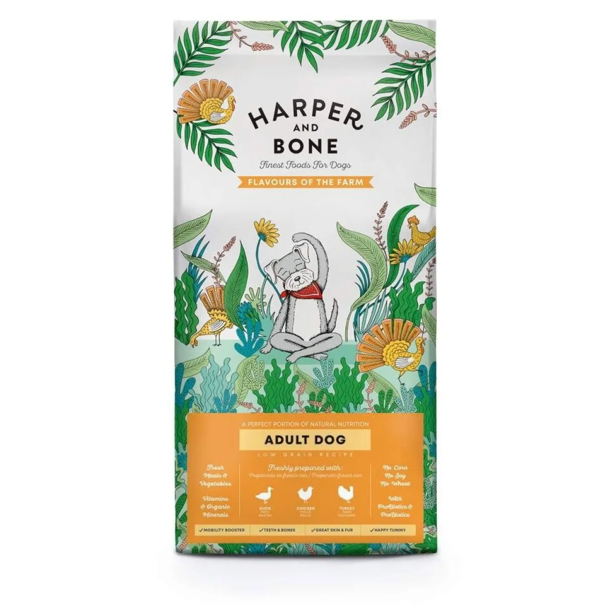 Harper and Bone Koiran Kuivaruoka|Tarjoukset Koirille*Harper & Bone Dog Adult Medium/Large Flavours Farm