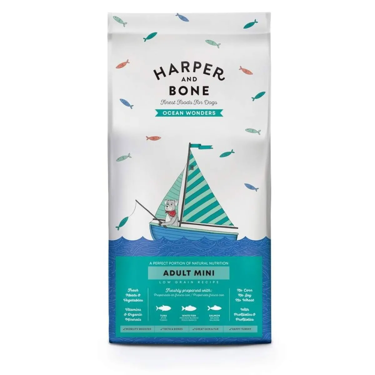 Harper and Bone Koiran Kuivaruoka|Tarjoukset Koirille*Harper & Bone Dog Adult Mini Ocean Wonders
