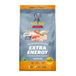 Hau Hau Champion Koiran Kuivaruoka|Koiran Kuivaruoka*Hau-Hau Champion Extra Energia Kana, riisi ja kaura 12kg