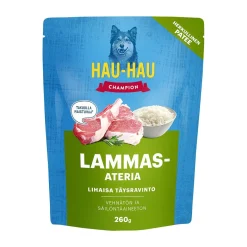 Hau Hau Champion Koiran Märkäruoka Ja Makkarat*Hau-Hau Champion lammasateria 260 g